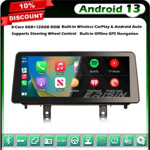 Radio GPS estéreo para automóvil 12,3" Android 13 8 núcleos 8+128 GB BMW X5 F15 NBT BT 5,0 DAB+ - Imagen 1 de 24