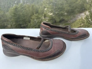 Merrell Tetra Sprite Sattel geflochten braun Mary Janes Schuhe J40070 Größe 6 US - Bild 1 von 5