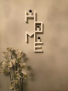 Scritta mensola home legno design moderno libreria Decorazioni Arredamento Casa - Foto 1 di 4