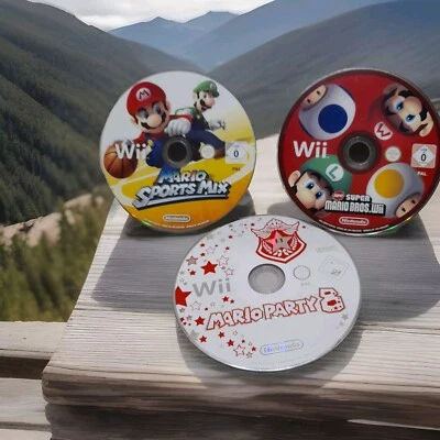 Lot Nintendo Wii Games Bundle PAL EUR New Super Mario Bros, Sports Mix, Party 8 - image 1 of 4