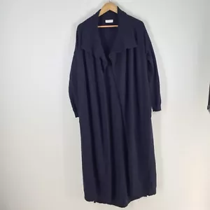 Scanlan theodore womens cashmere knit coatigan size S/M navy blue maxi 095899 - Picture 1 of 16