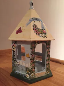 Kathy Hatch Designs Butterfly Cottages Hand Painted & Signed Hanging Garden Art - Picture 1 of 9