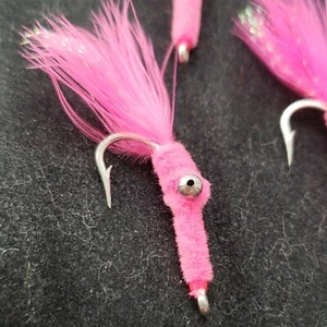 SALTWATER FLY FISHING FLIES TARPON FLY PINK # 4 CUSTOM TIED - Picture 1 of 3