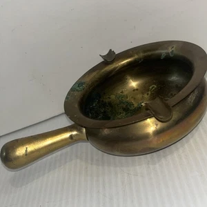 Vtg Brass Spittoon Ashtray Handle Made In Taiwan See Pics/241g - Picture 1 of 7