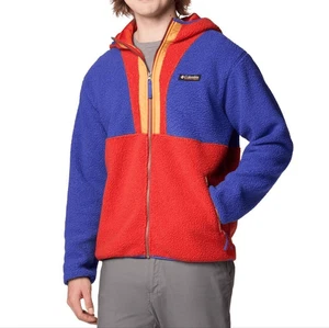 Columbia Back Bowl II Remastered Sherpa Hoodie Jacke Herren Medium M Rot Blau LE - Bild 1 von 5
