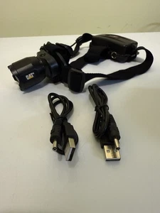 CAT Rechargeable Head Lamp-Focusing-380 Lumens-NEW! 2 Charge Cables Included! - Picture 1 of 9