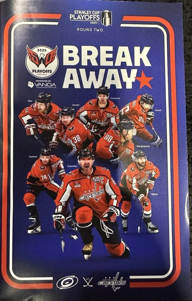 WASHINGTON CAPITALS - JUEGO 1 RONDA 2 2025 PROGRAMA JUEGO - GORRAS VS HURACANES Foto 1 de 1