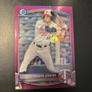2025 Bowman Chrome Parallel Walker Jenkins Purple 162/199 BCP-1 Minnesota Twins - Picture 1 of 3