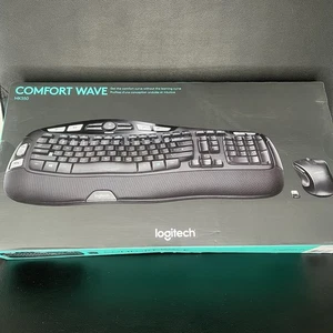 Logitech MK550 Comfort Wave Wireless Keyboard and Mouse Combo - Black - Photo 1/7