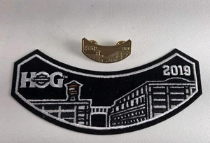 HOG Harley Davidson Owners Group Patch and Pin 2019 Rocker - Picture 1 of 3