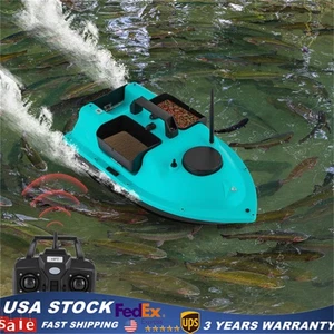 2* 5200mAh RC Angeln Köder Boot 600m Dual Motor für Meer See Fluss LED Licht - Bild 1 von 20