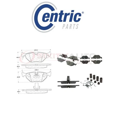 Centric Posi Quiet Ceramic Brake Pads w Shims for 1996-2000 BMW 528i 2.8L L6 ve Foto 1 de 4