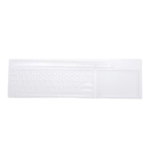 Pc Keyboard Cover Skin Silicone Desktop Keyboard Skin 17.3"x5.3" Clear 1Pcs - Photo 1/5