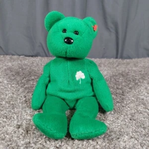 Ty Beanie Baby “Erin” The Irish Bear Retirado 1997 Trébol Verde Colección de la Suerte - Imagen 1 de 8