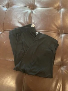 Womens Black Cotton Spandex Capri Leggings Stretchy Basic Everyday 3XL - Picture 1 of 5