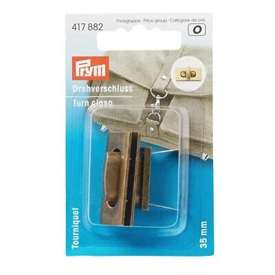 PRYM Taschenverschluss Drehverschluss altmessing - Bild 1 von 2