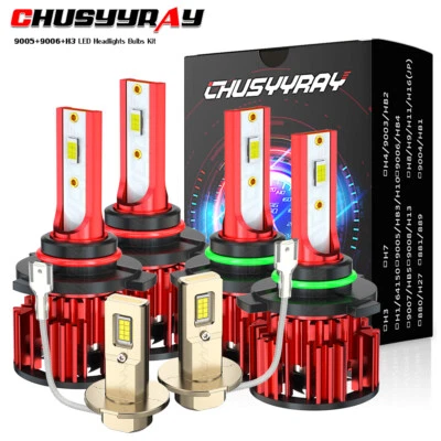 For Chrysler 300M 1999-2003 2004 6500K LED Headlight High/Low Fog Light Bulb Kit - Image 1 of 4