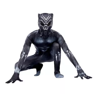 Black Panther Kostüm Kinder Marvel Junge Cosplay Karneval Jumpsuit 5-12 Jahre ✨ - Bild 1 von 5