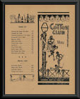 1930s Harlem Cotton Club Menu Reprint On 80 Year Old Paper Bar Decor *212