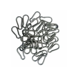 40 Pcs T316 Stainless Steel 3/16" x 50mm Carabiner Spring Snap Hook 120 Lbs WLL - Picture 1 of 6