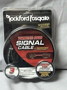 Rockford Fosgate coppia intrecciata incontaminata cavo di segnale 3 piedi RFI-3 - Foto 1 di 9