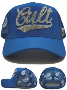 Cult of Individuality New Mesh Trucker LUXE Paisley Blue Era Snapback Hat Cap - Picture 1 of 9