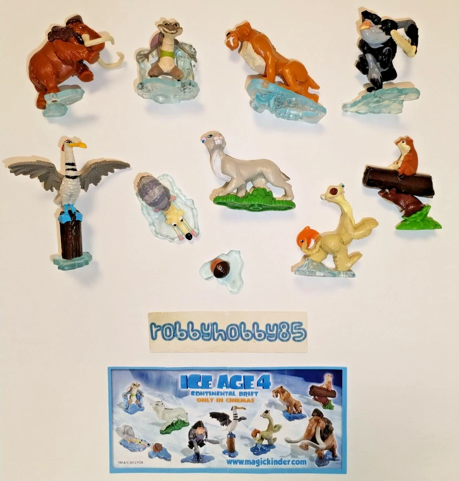 Komplettsatz EISZEIT 4 (DC220 - DC229) + 9 bpz Kinder Joy Deutschland 2012 - Bild 1 von 1