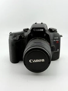 Canon EOS Elan 7E 35mm SLR Film Camera Black Manual Focus w/ 28-80mm 1:3.5-5.6 - Picture 1 of 13