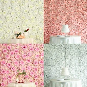 4,8,12 Pack 24"x17"Each Photo Wall 3D Silk Rose&Hydrangea Flower Backdrop Decor - Picture 1 of 22