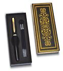 Executive Rollerball Gel Ink Pen Set in Gift Box, Black Gloss Classic Busines...