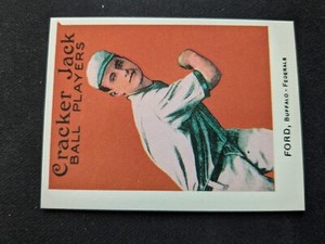 1915 Cracker Jack Reprint Baseball Card # 83 Russ Ford - Buffalo Blues