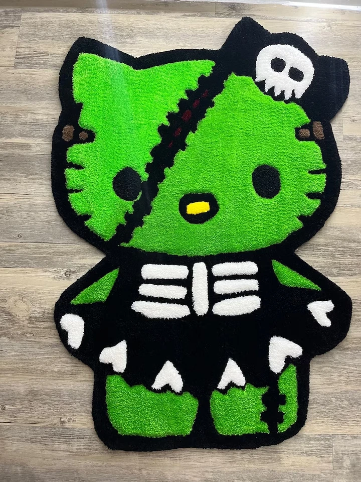 Alfombra Hello Kitty | Alfombra acolchada | Alfombra personalizada hecha a mano | 62 cm | Alfombra de área Foto 1 de 1