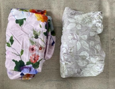 Lote de 2 sábanas ajustables para cuna Pottery Barn Kids de algodón floral Lyocell Foto 1 de 4