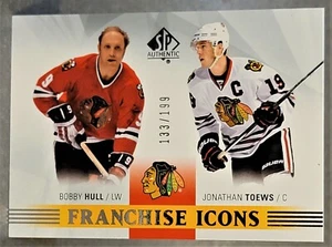 2015-16 SP Authentic Franchise Icons #168 Bobby Hull Jonathan Toews  133/199 - Picture 1 of 2