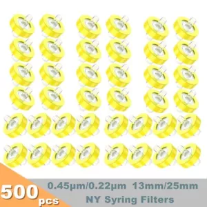 500 PIEZAS Filtro de jeringa de membrana de nailon 13 mm/25 mm de diámetro 0,45 μm/0,22 μm tamaño de poro - Imagen 1 de 19