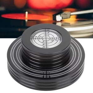 Aluminium Schallplattengewicht Disc Stabilisator Wasserwaage für Vinyl LP Plattenspieler Abspielgerät schwarz - Bild 1 von 6