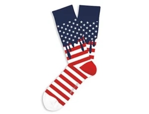 Dripping With Pride Novelty Socks American Flag Med/Lrg Dress SOX Casual Fun - Picture 1 of 5