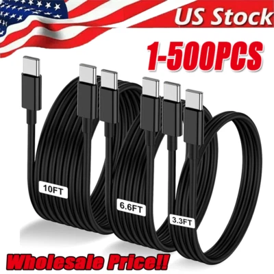 USB-C to USB C Type-C Fast Charging Data SYNC Charger Cable Cord 3/6/10FT lot - Image 1 of 4