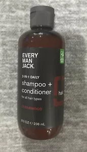 (1) Every Man Jack 2 In 1 Shampoo + Conditioner Cedarwood 8oz - Picture 1 of 6