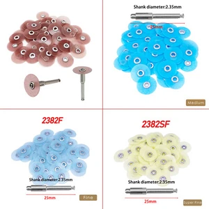 50pcs Dental Sof-Lex Extra Thin Composite Finishing Polishing Discs+1pc Mandrel - Picture 1 of 19