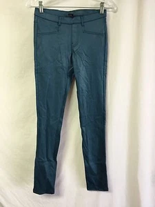 NWOT Women's HUE Coated Twill Jeans Leggings Small Apollo Blue #698P - Picture 1 of 3
