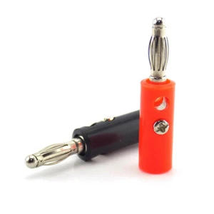 Conector de conector de conector de audio y video macho para altavoz banana sin soldadura apilable de 4 mm hágalo usted mismo - Imagen 1 de 8