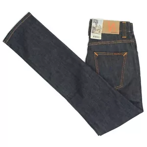 Nudie Jeans Co. Dry Navy Organic Cotton Denim Grim Tim Slim Fit Jeans 28x32 - Picture 1 of 10