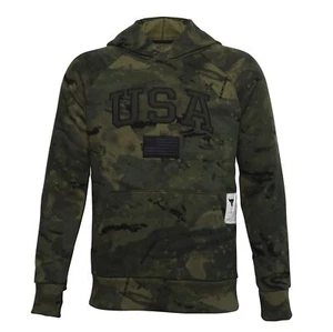 Under Armour Boys' Project Rock Veteran's Day Pullover Hoodie (Youth Small, - Picture 1 of 2