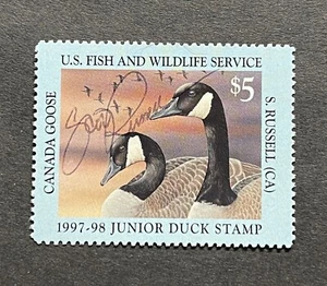 WTDstamps - #JDS5 1997 - US Junior Duck Stamp - Mint OG NH **ARTIST SIGNED** - Picture 1 of 2