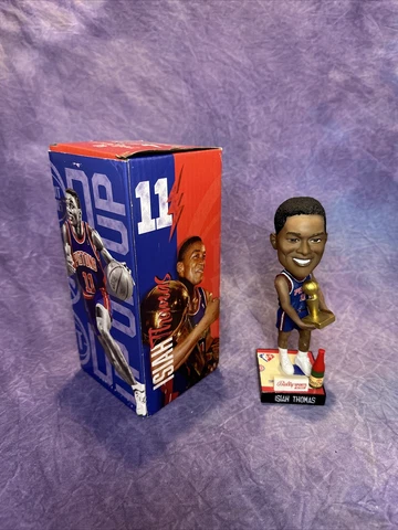 Isiah Thomas Detroit Pistons Giveaway Bobblehead 2022 NBA Basketball NIB 75th An Cover