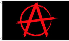 Anarchy Red Flag 5 x 3 FT - 100% Polyester - Anarchist Protest Socialist