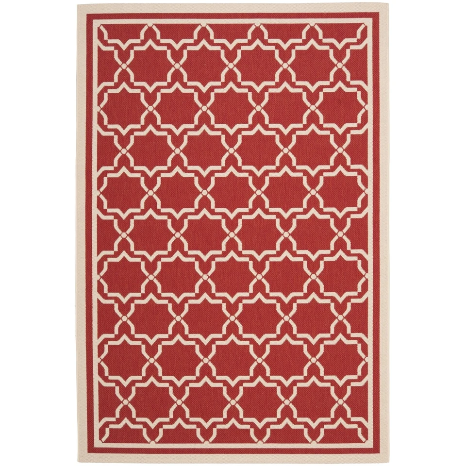 SAFAVIEH Outdoor CY6916-248 Courtyard Collection Red / Bone Rug - Image 1 of 4