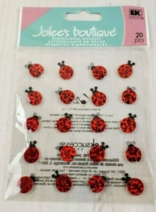 Ladybug Red Foil Insect Dimensional Jolee's 3D Stickers - 20 Stickers in Package - Picture 1 of 3