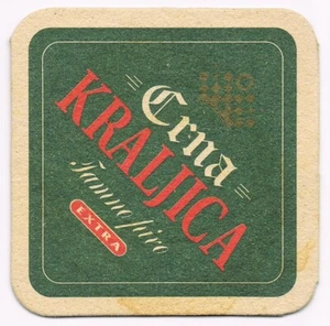 CRNA KRALJICA TAMNO PIVO - PIVOVARA MEDVEDGRAD - CROATIAN PROMO BEER COASTER - Picture 1 of 2